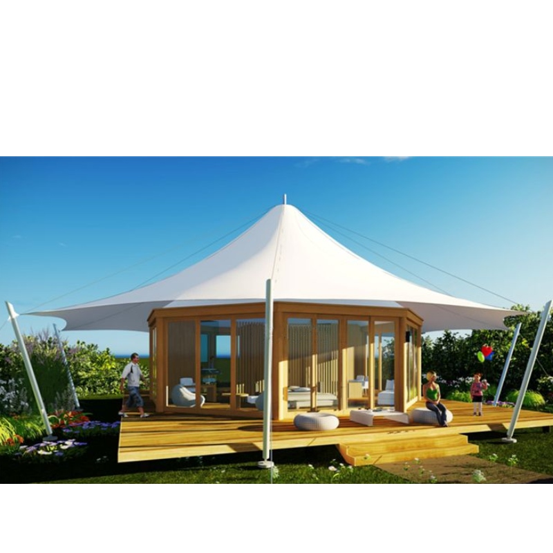 Tende di glamping delle case prefabbricate resort di lusso dell'hotel della tenda in Australia con la camera da letto e il bagno del salone