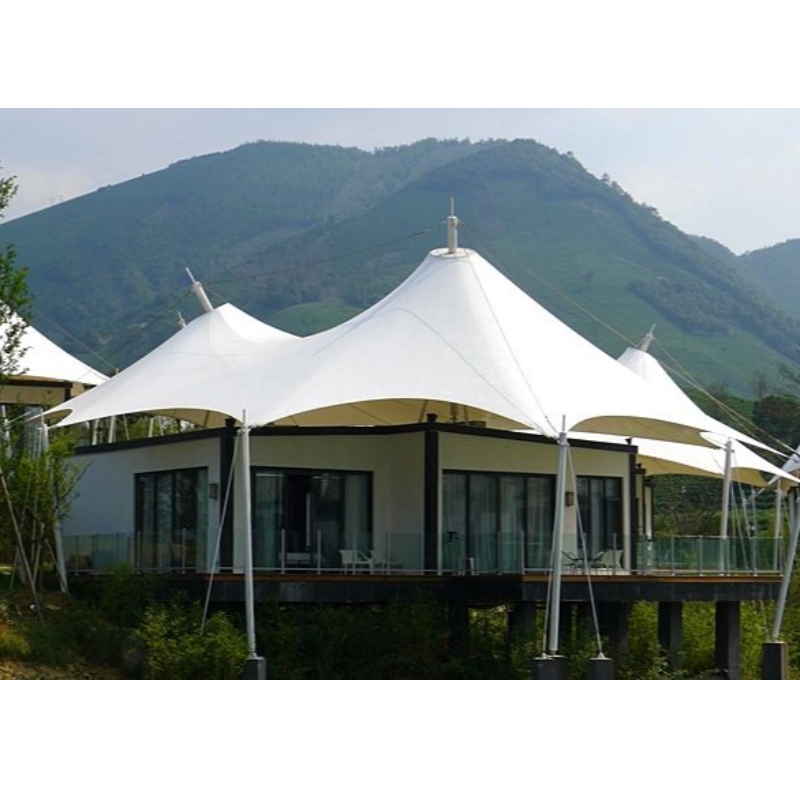 Resort prefabbricato di lusso della tenda dell'hotel della tenda di Glamping della Cina delle case di 2 persone con il bagno e la decorazione interna